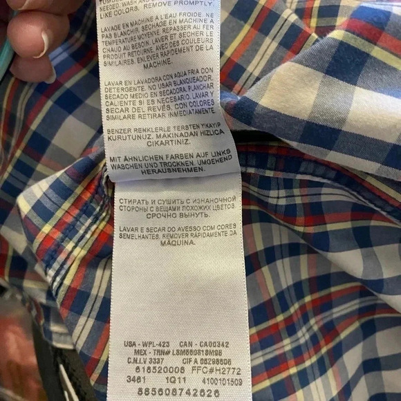 VTG‎ 90s Dockers Mens Plaid Short Sleeve Button Down XL - Picture 7 of 10